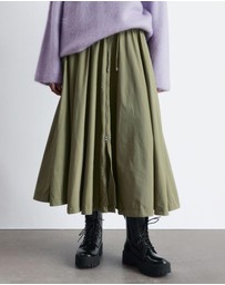 & Other Stories - Drawstring A-line Midi Skirt