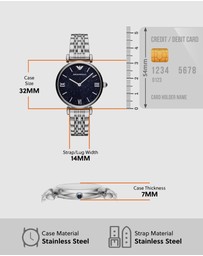 Emporio Armani - Silver-Tone Analogue Watch