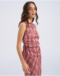 Vero Moda - Lise Sleeveless Check Top