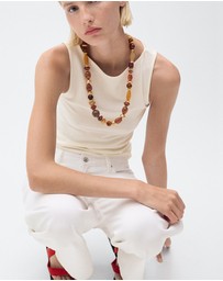 M.N.G - Boat Neck Strapless Top