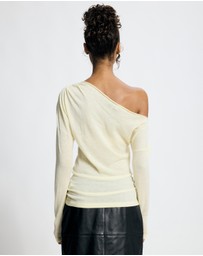 Lover - Medea Asymmetrical Wool Blend Top