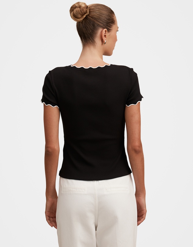 Forever New - Rebecca Scallop Trim T-shirt