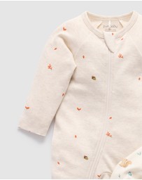 Purebaby - 2 Pack Zip Growsuit -Kids-Babies