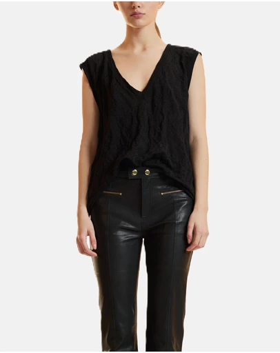 Cynthia Rowley - Crinkle Knit Sleeveless Top