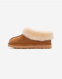 Ozwear Connection Uggs - Ugg Slippers Collar Unisex Premium Sheepskin Slippers Suede