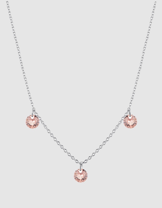 Georgini - Mirage Ethereal Morganite Cubic Zirconia Necklace Silver