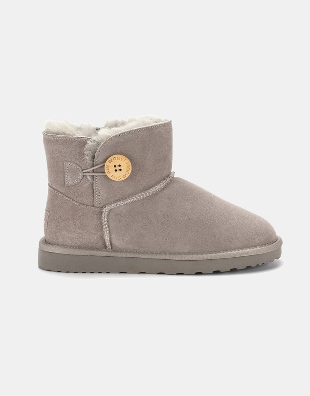 AusWooli Ugg Boots - Cabarita Sheepskin Chic Short Button Boots