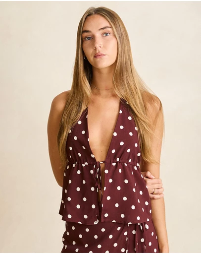 Rhythm - Polka Halter Top - Iconic Exclusive