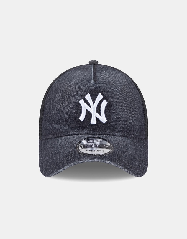 New Era - Washed Denim 9FORTY A-Frame Trucker New York Yankees Cap
