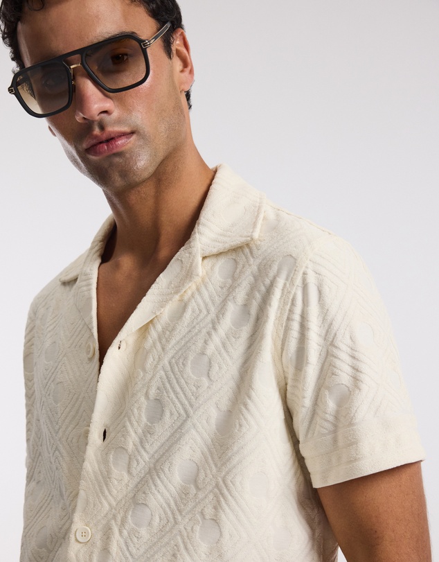 Calibre - Plush Terry Logo Short Sleeve Shirt Ivory
