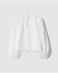 & Other Stories - Tie-Front Blouse