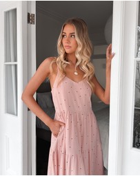 Esther & Co - Sona Dress - Pink Spot