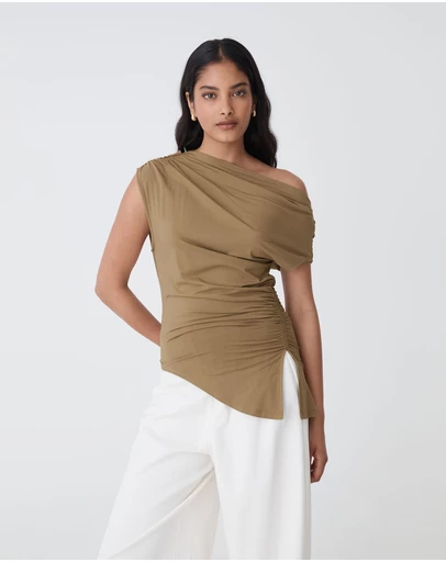 Forcast - Keeley Bamboo Split Hem Top