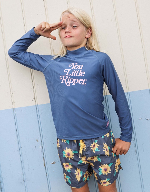 Skwosh - You Little Ripper Kids Rashie in Navy