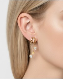 Izoa - Cara 3-in-1 Trio Huggie Earrings