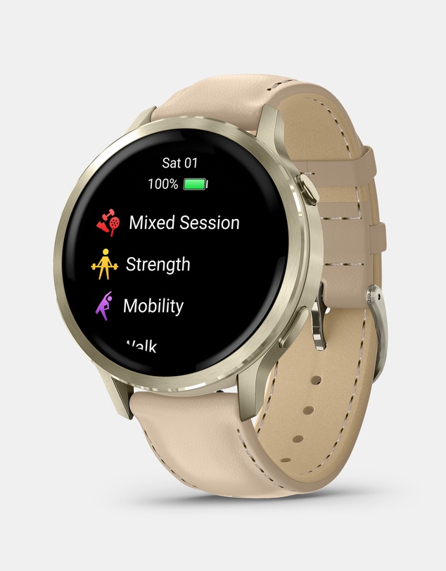 Garmin - Venu 4, 41mm, Leather Band