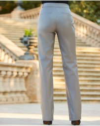 Sosandar - Faux Leather Wide Leg Trousers