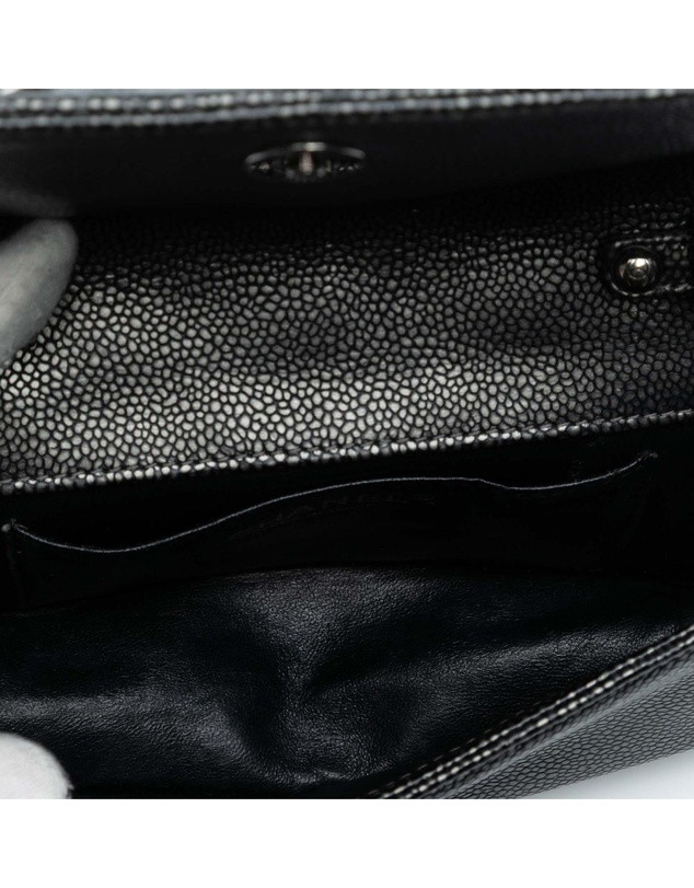 Pre-Loved by Azura Reborn - Pre-Loved CC Metallic Caviar Interlaced Chain Clutch on Strap