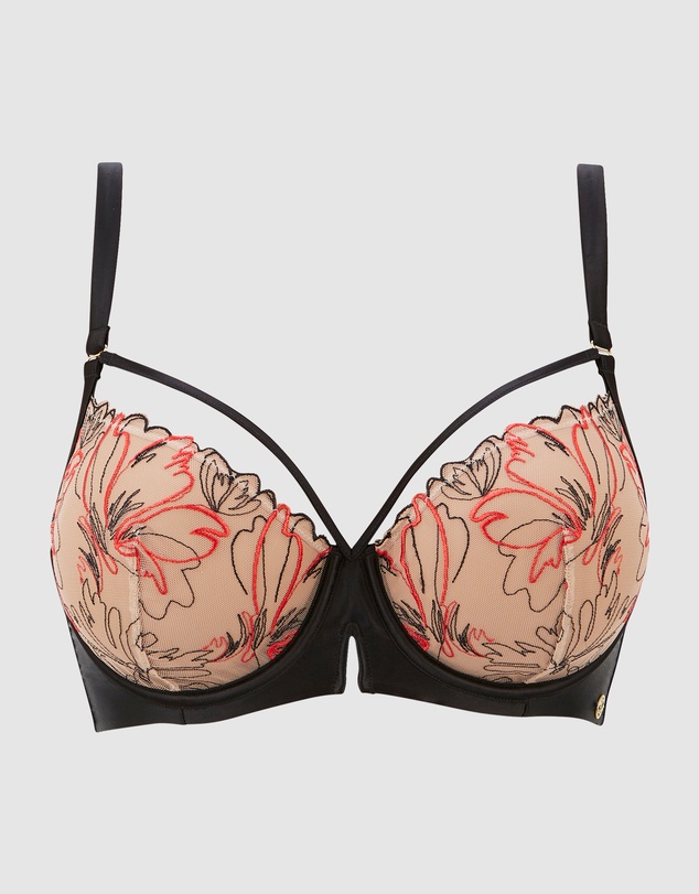 Sans Complexe - Alberta Sheer Embroidery Half Cup Wired Bra
