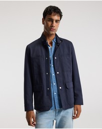 Calibre - Stand Collar Utility Jacket Navy
