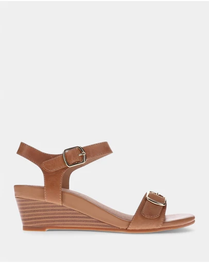 Mia Vita - Nadia Wedge Sandal - Pebble