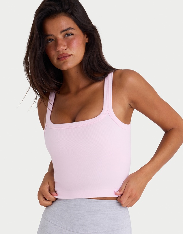 BO+TEE - Alumna Seamless Soft Rib Square-Neck Tank Top