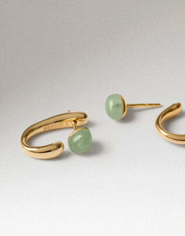 PDPAOLA - Green Aventurine Nova Earrings