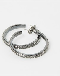 Izoa - Glitter Hoop Earrings