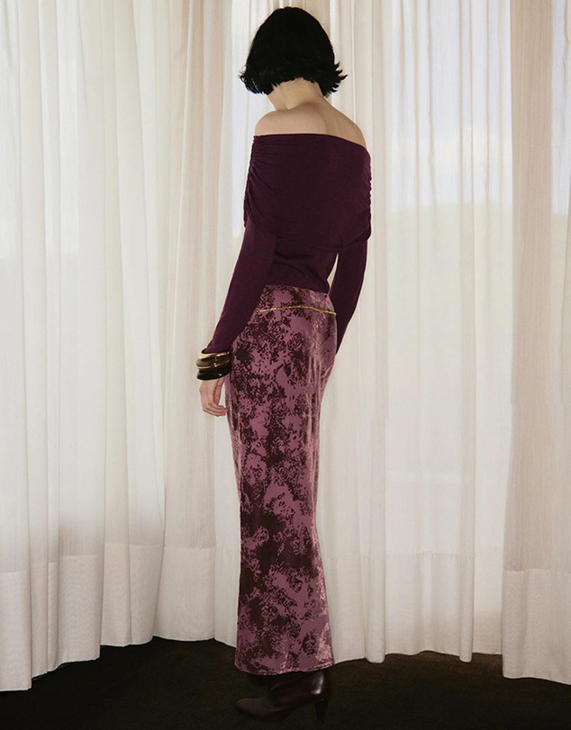 M.N.G - Fitted Sweater With Draped Neckline