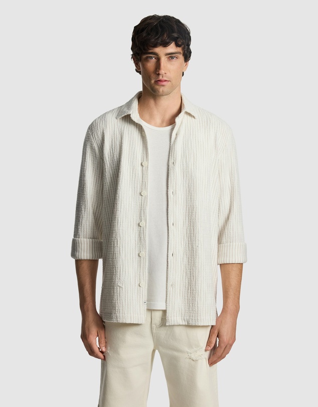yd. - Axis Stripe Textured Shirt