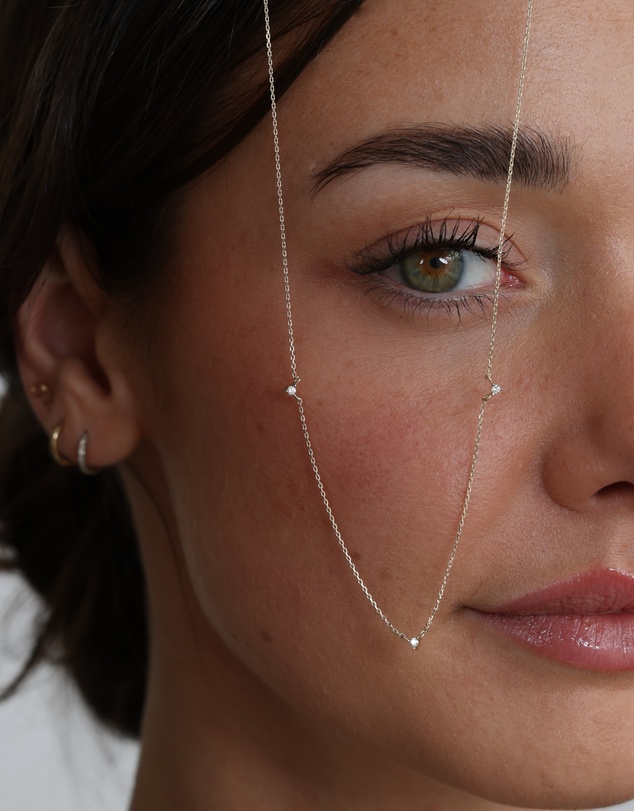 Luna Rae - Solid Gold - Petite Diamond Necklace Trio