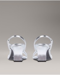 Calvin Klein - Metallic Leather Heeled Sandals