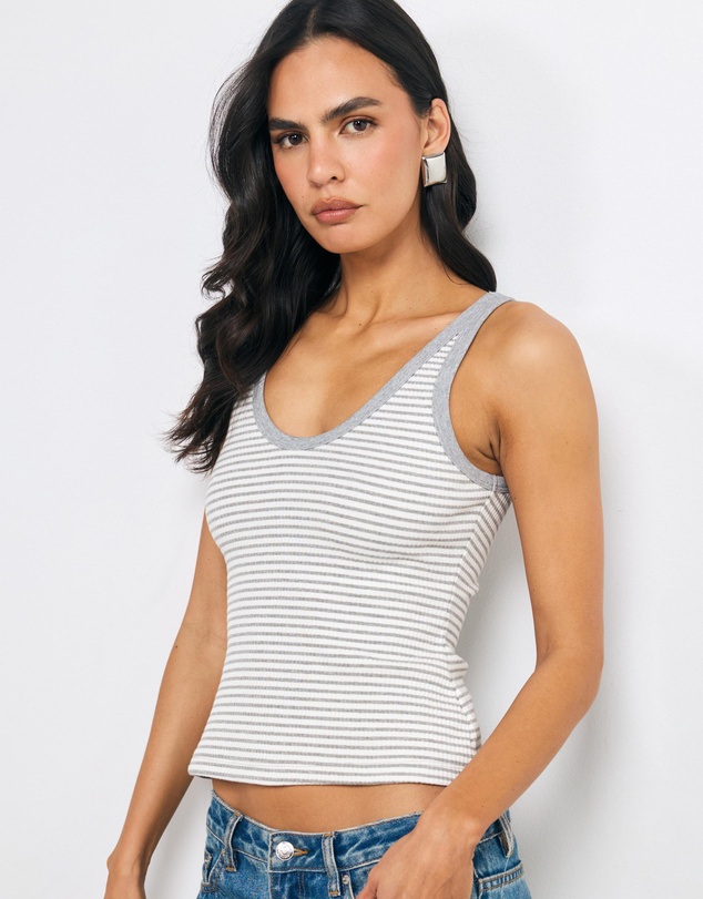AERE - Cotton Stripe Tank