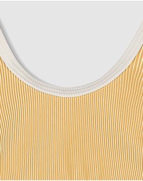 Zulu & Zephyr Mini - Mini Stripe Rib Scoop Bikini Top - Kids-Teens
