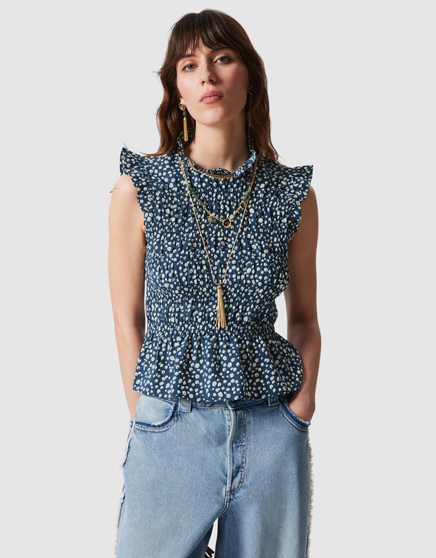 & Other Stories - Smocked Frill Top