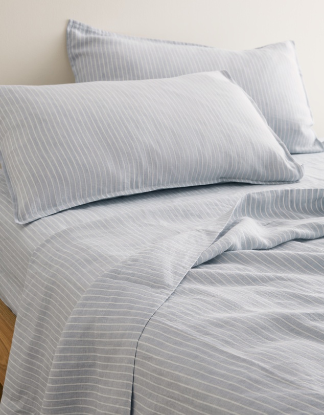 Country Road - Skye Linen Queen Fitted Sheet