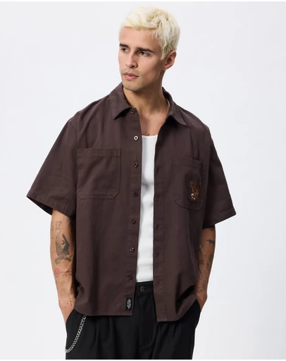 Thrills - Seen & Heard Cropped Short Sleeve Work Shirt