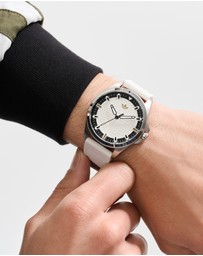 adidas Originals - Originals Iconic One 40mm Steel White Silicone Watch