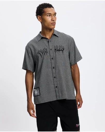 Thrills - Cut Shattered Cropped Short Sleeve Shirt