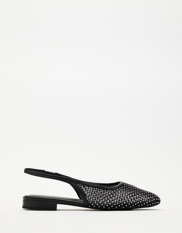 Dazie - Florence Mesh Diamante Flats