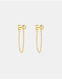 Pastiche - Gold Amber Earrings
