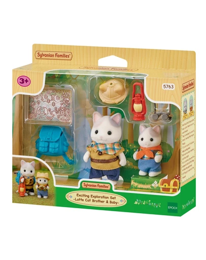 Sylvanian Families - Exciting Exploration Set Latte Cat Brother and Baby