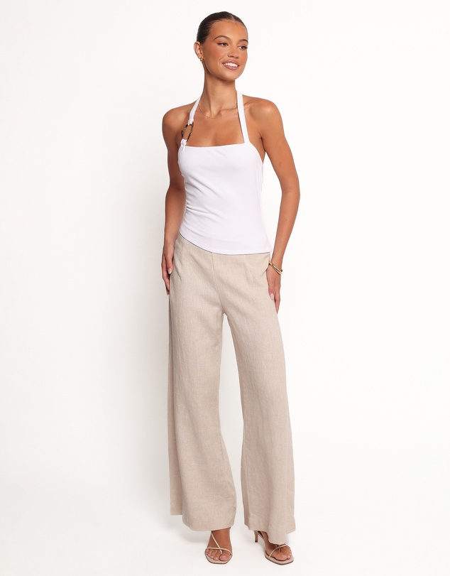 Petal & Pup - Yulissa Halter Knit Top - White