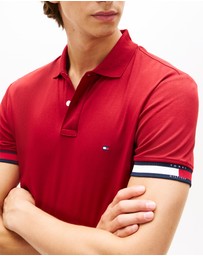 Tommy Hilfiger - Slim Fit Interlock Knit Tipped Polo Shirt