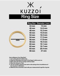 Kuzzoi - ICONIC EXCLUSIVE - Ring Men Square Matt Statement in 925 Sterling Silver Gold Plated