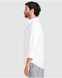Vacay Swimwear - White Linen Shirt