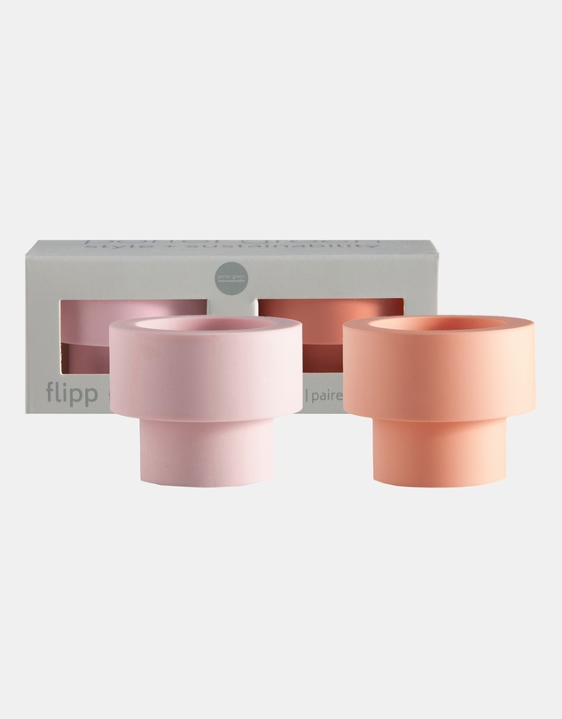 porter green - flipp sml silicone unbreakable candle holder set