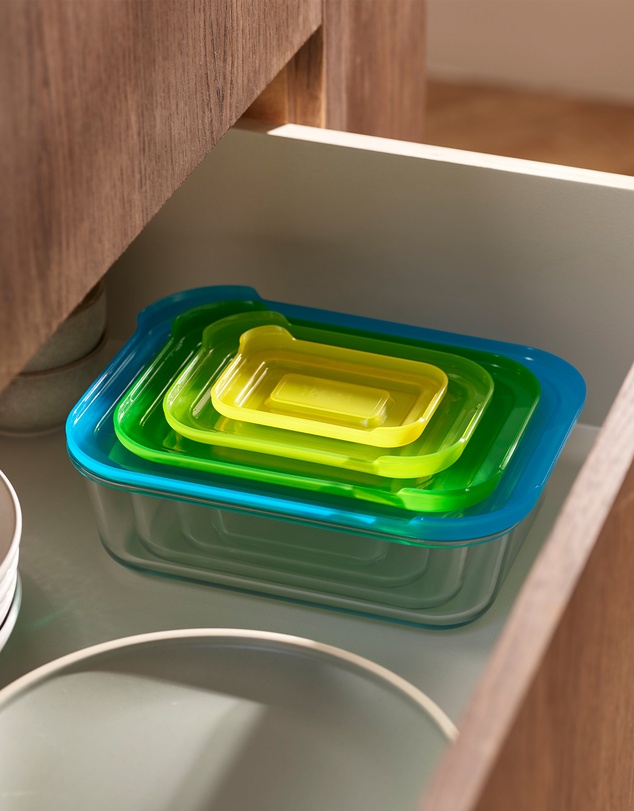 Joseph Joseph - Nest™ Glass 4-piece Food Storage Set (Multicolour)