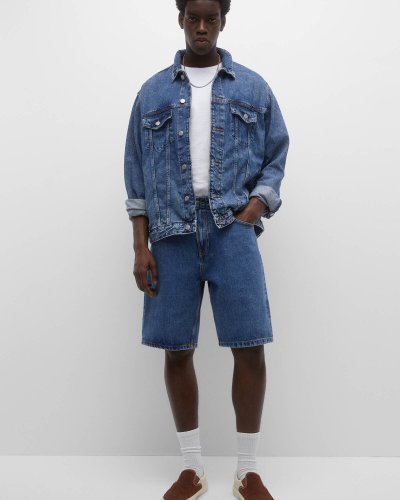 Baggy Denim Bermuda Shorts