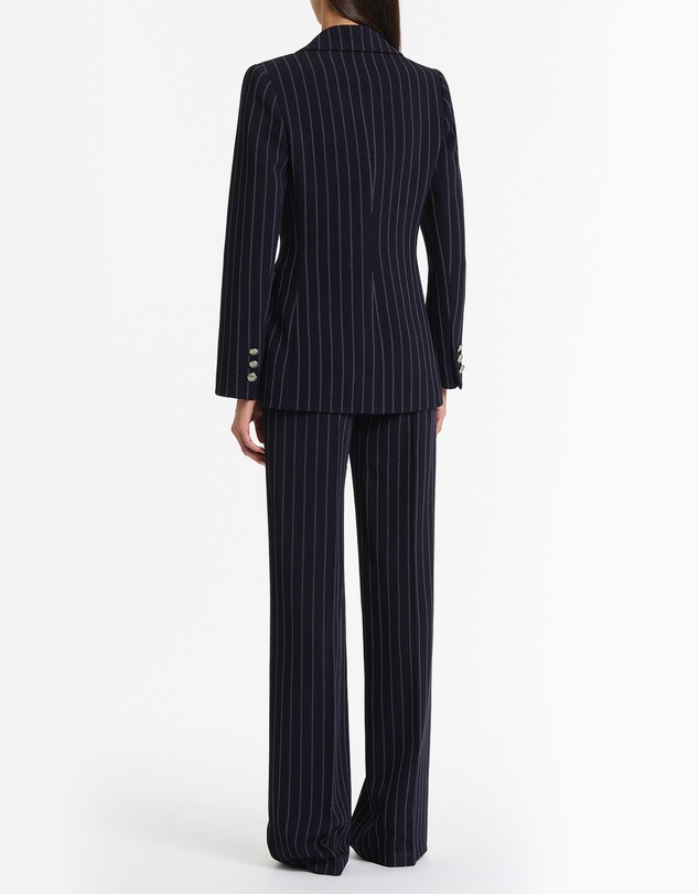 Carla Zampatti - Navy Pinstripe Jacket